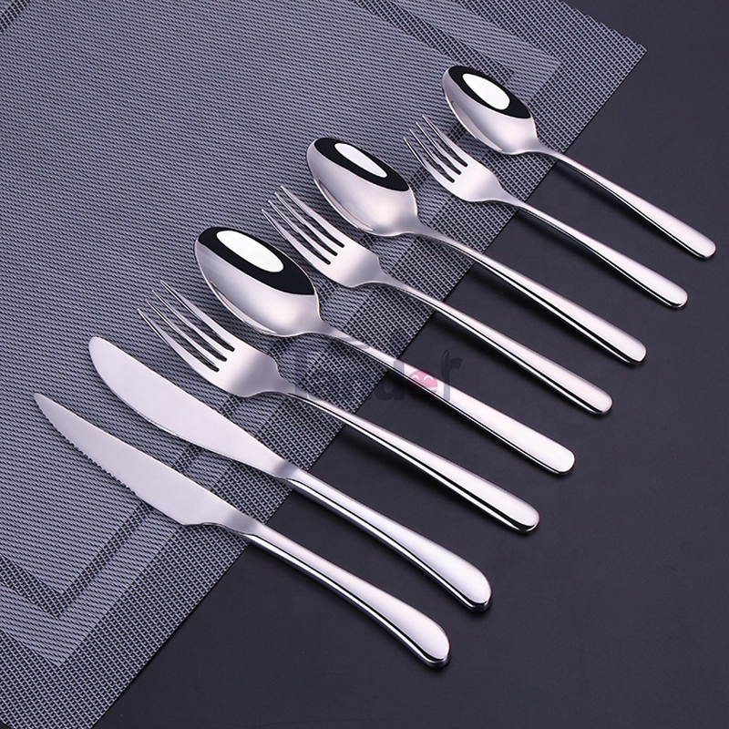 Platformă Set Stainless Steel Tableware Metal Cutlery pentru Hotel