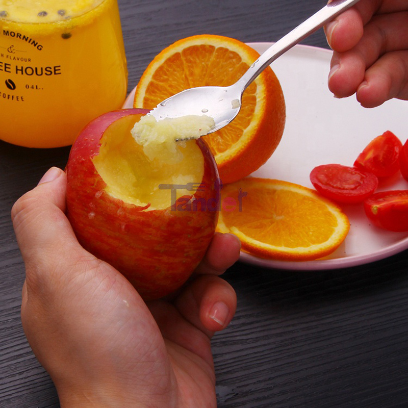 Lingură de grapefruit din oțel inoxidabil cu rădăcină de fructe de calitate alimentară