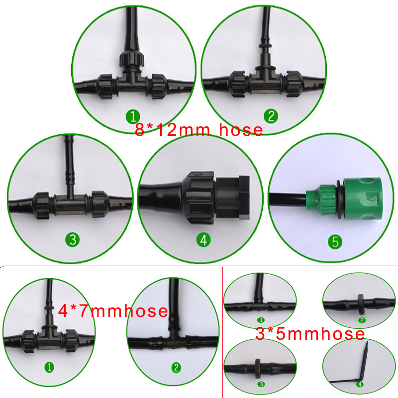 Sistemul solar de irigare cu iatu 4*7mm extensie PVC furtun Micro Spinkler Tubing