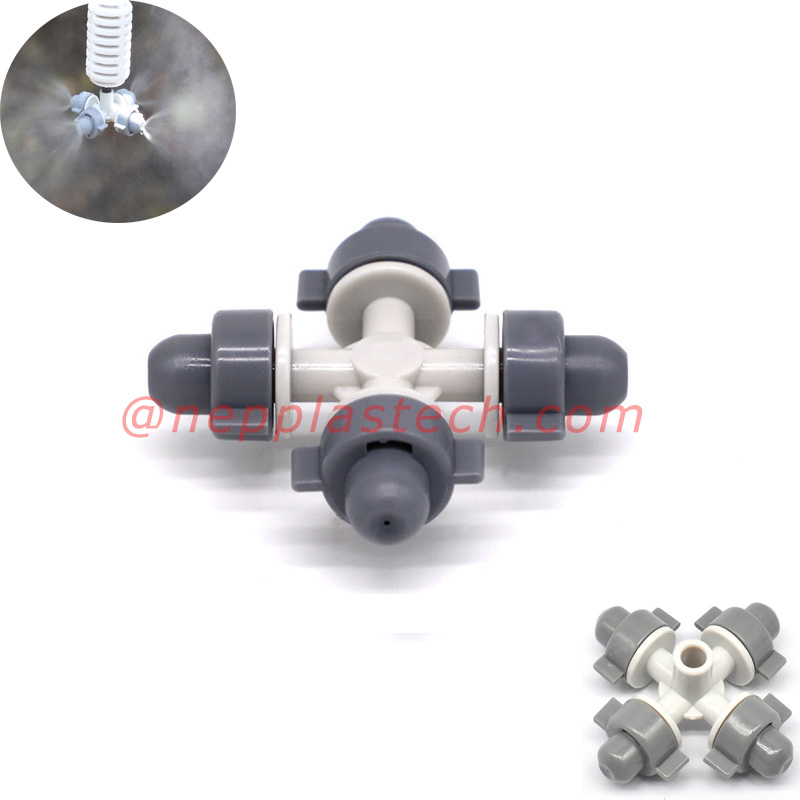 Răcire cu efect de seră cu pulverizare Atomizantă de răcire și umidificare a serii de protecție pentru economisirea apei irigare Micro-stropitoare