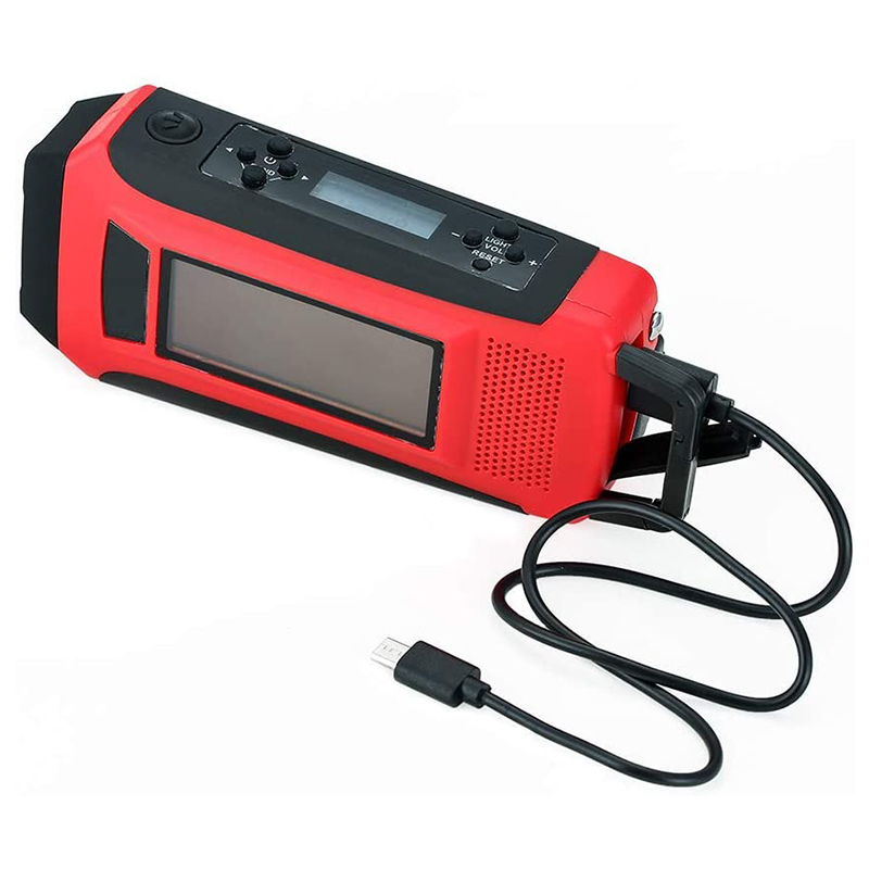 Radio Vreme de urgență Manivelă de mână cu auto-motor AM / FM NOAA Radio portabil solar cu lanternă LED, 1150mAh Power Bank pentru iOS / Android Încărcător de baterii pentru telefon