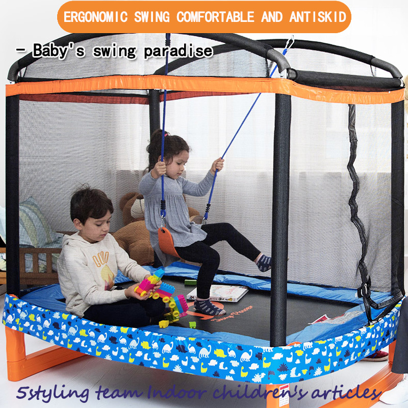 Trambulină swing american trambulină interioară pentru copii cu plasă de protecție