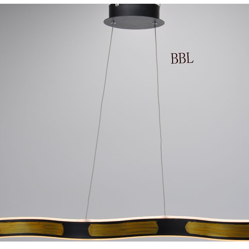 Lampă pandantivă LED cu corp de lamp ă cu undă și lumină în sus și în jos