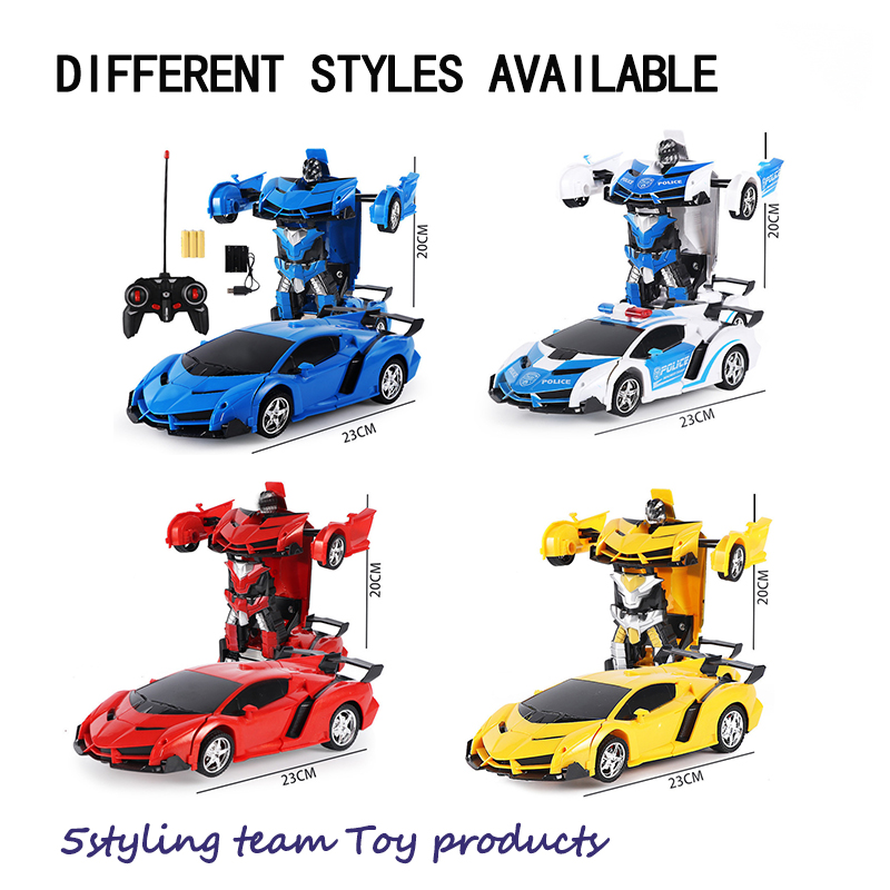 Xuezhishan masina electrica de comanda la distanta 1:18 un buton telecomanda deformare masina robot simulare masina de încărcare sac de masina