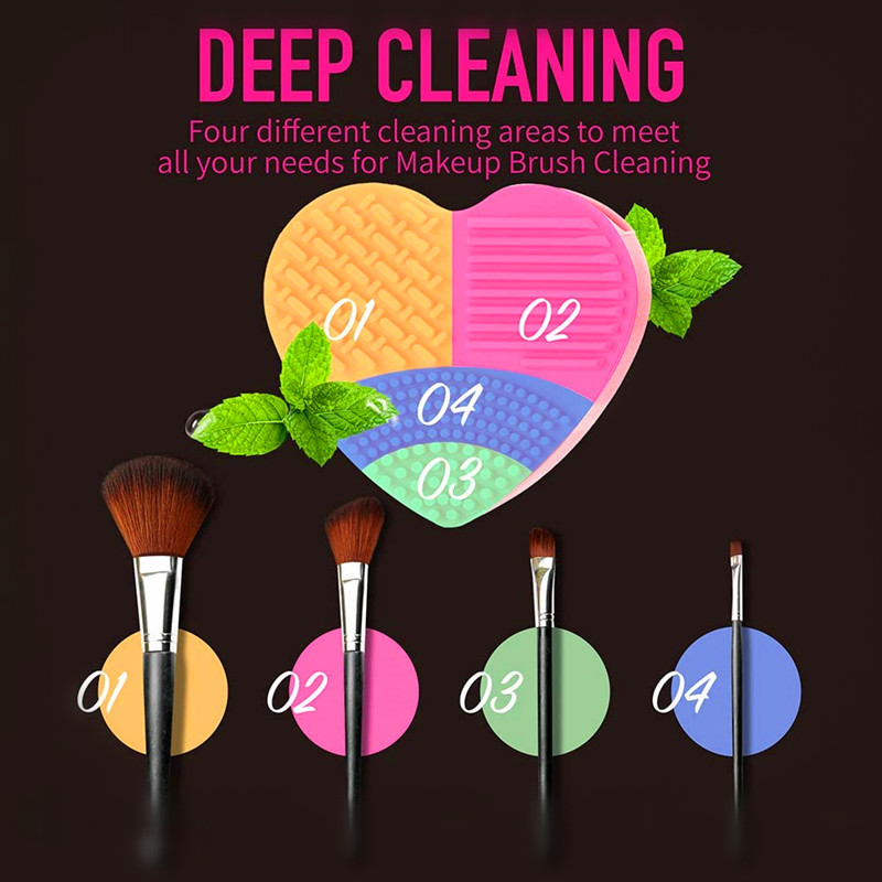 Makeup Cleaner Kit, Color Remater Cleaner Sponge, Silicone Glove şi Makeup Sponge Blender, Partenerul perfect pentru călătoria dumneavoastră --Pack of 3