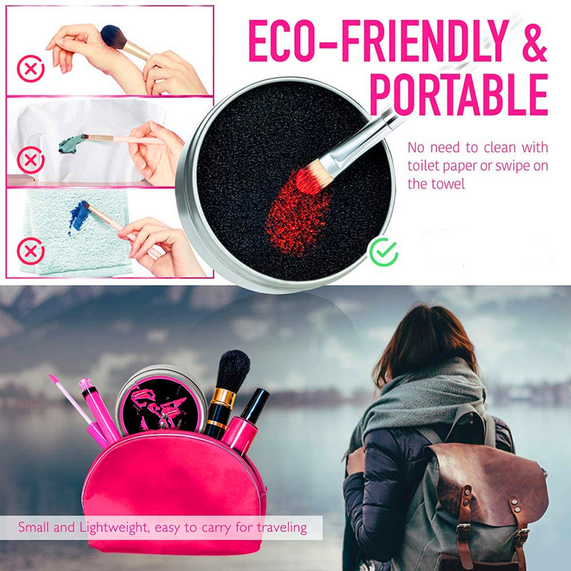 Makeup Cleaner Kit, Color Remater Cleaner Sponge, Silicone Glove şi Makeup Sponge Blender, Partenerul perfect pentru călătoria dumneavoastră --Pack of 3