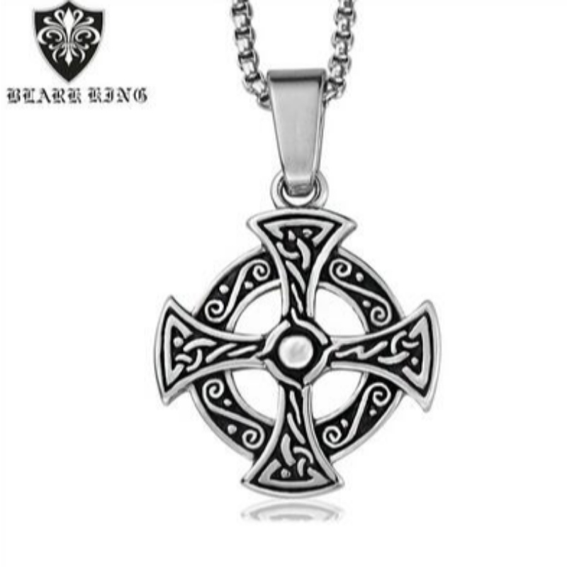 Personalizate bijuterii coreene moda men's Stainless Steel Cross Pendant tag Retro Pattern Cross Pendant