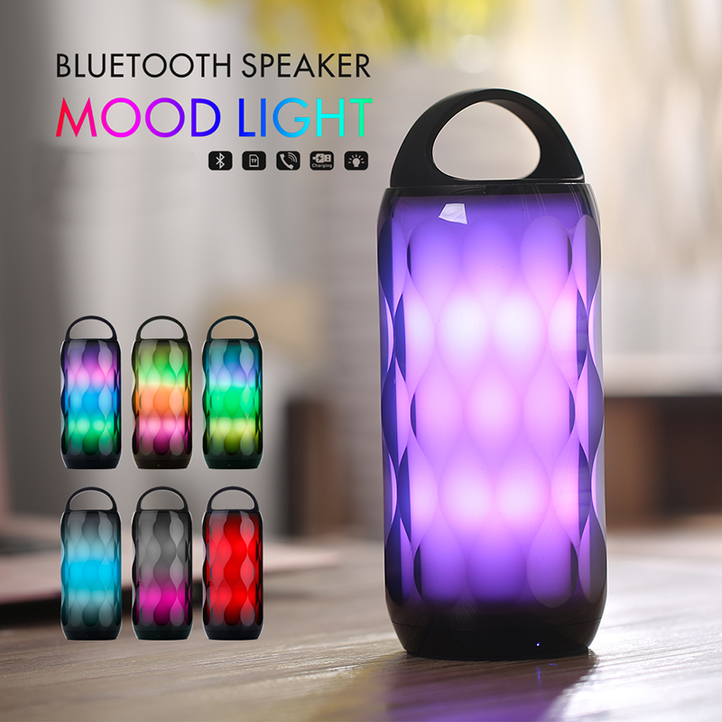 Difuzoare fără fir Mood Light Difuzoare mici bluetooth cu mini difuzor pentru sloturi pentru carduri TF