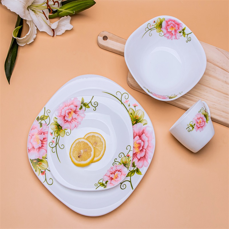 16F &Square Dinner Set Heat Rezistent Opal Glassware