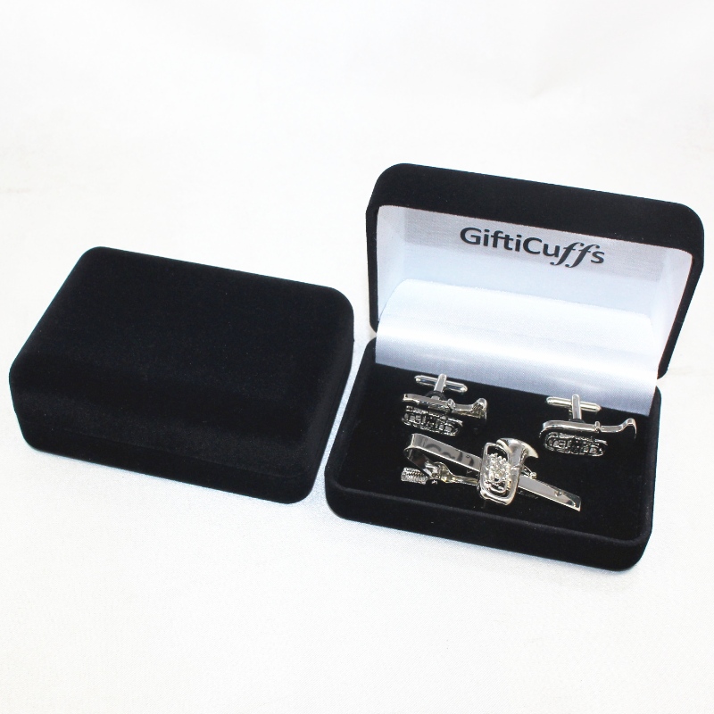 Obiect D-26L formă rotundă Velvet Box pentru butoni, agrafă pentru cravată, mm.95*68*36, greutăți aproximativ 65g