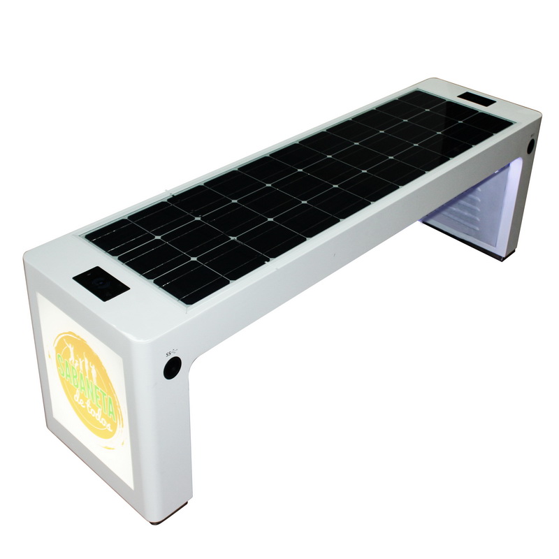 Cel mai bun Design White Color Solar Power Mobile Încărcare WiFi Hotpot Smart Garden Bench