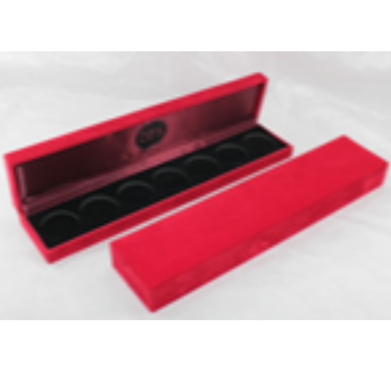 Articol V-11 dreptunghi Cutie din hârtie din piele pentru monedă 210 * 35mm, ecuson și colier etc. mm. 240 * 52 * 30, cântărește aproximativ 130g