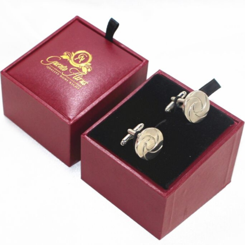 Articol V-20X cutie de piele PU pătrată pentru cleme de legătură de cuplu sau cu manșete de cuplu, etc. mm. 64 * 64 * 50, greutate de aproximativ 64g