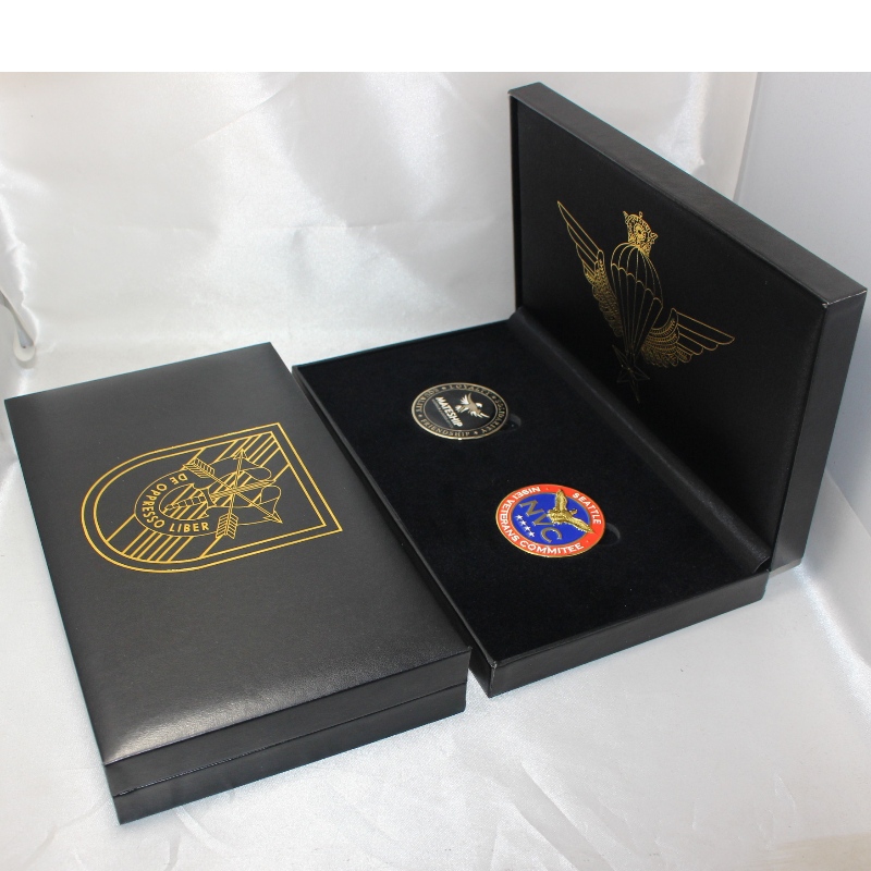 Articolul V-21 cutie de piele dreptunghiulară PU pentru 90*120 mm medalie, monedă &insigna, etc. mm.234*140, greutăți aproximativ 325g