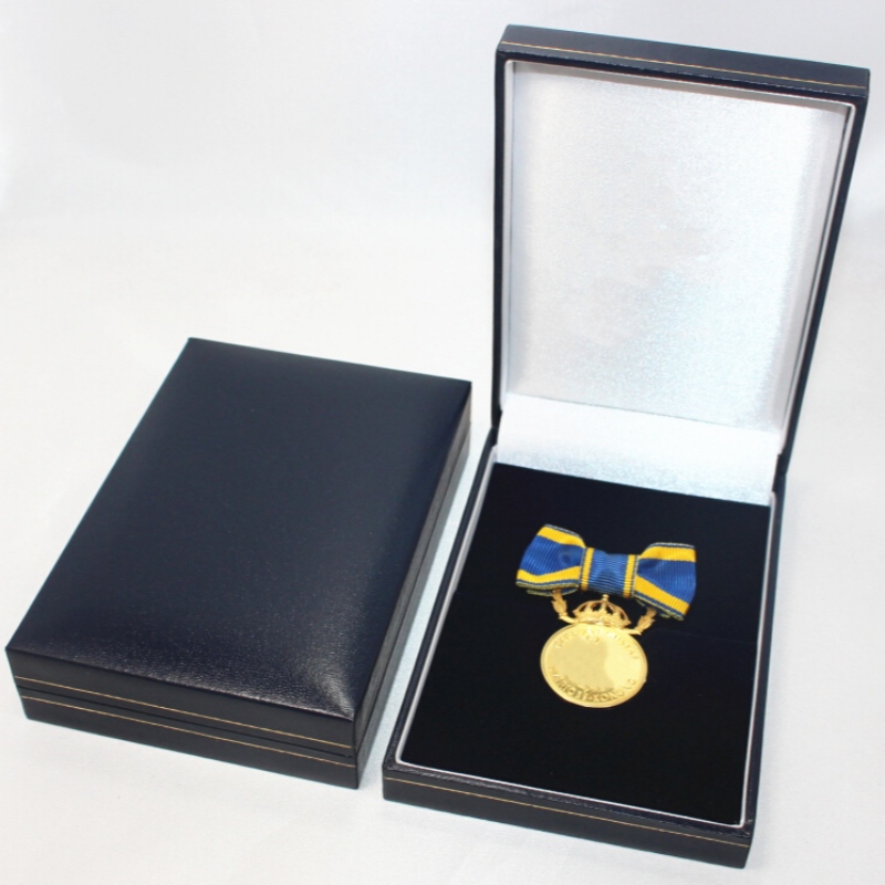 Articol V-14 dreptunghi Cutie din hârtie din piele pentru medalii de 88 * 128 * 30 mm, monedă și ecuson etc. mm. 88 * 128 * 30, greutate aproximativ 120g