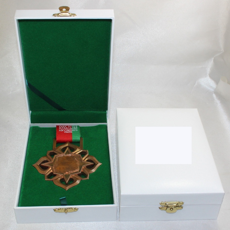 Obiect V-15L dreptunghi PU cutie de piele pentru 90*120 mm medalie, monedă &insigna, etc. mm.110*157*40, greutăți aproximativ 185g