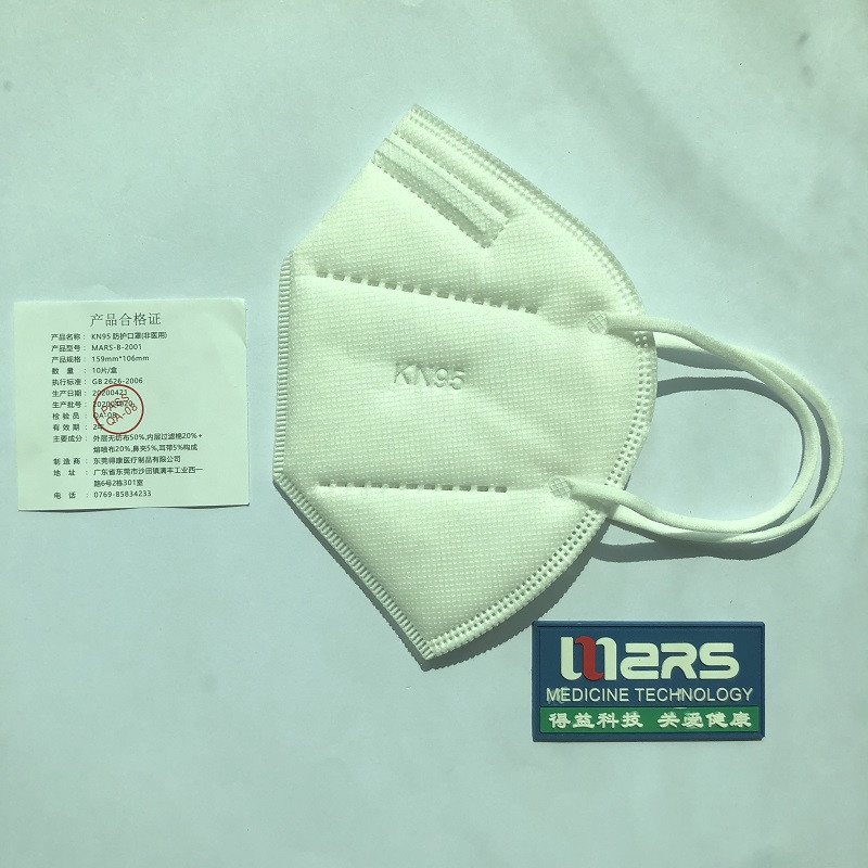 2020 Masca de protecție non-țesută KN95 2020 Non-țesută pliantă cu jumătate de 5 bucăți pentru utilizare personală