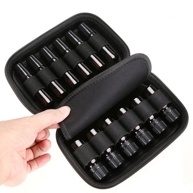 12 grilaj sac de ulei esențial ulei esențial sticlă ulei sac de depozitare fermoar portabil ulei esențial cutie de ambalare cutie de depozitare