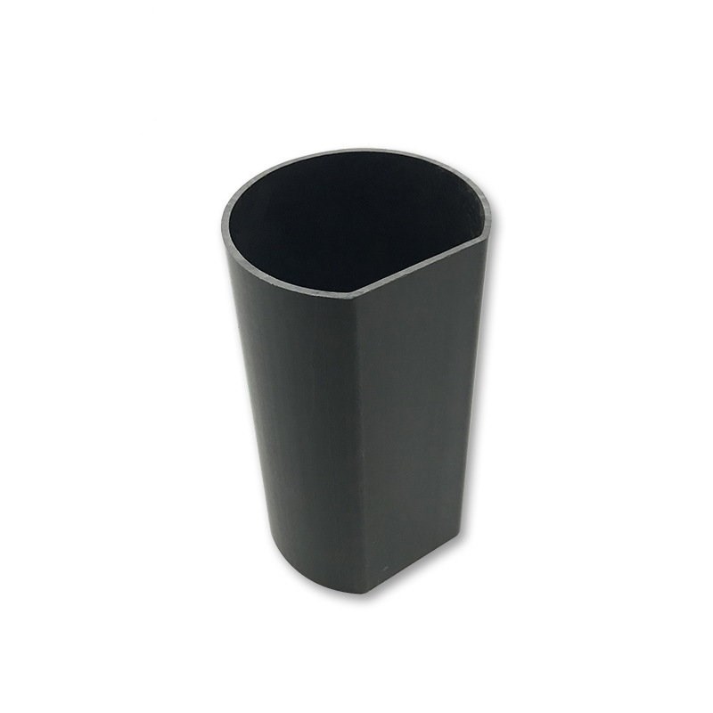 Producția personalizată a țevilor din plastic plastic plastic din PVC, de tip D, cu profil negru PVC Curved tub
