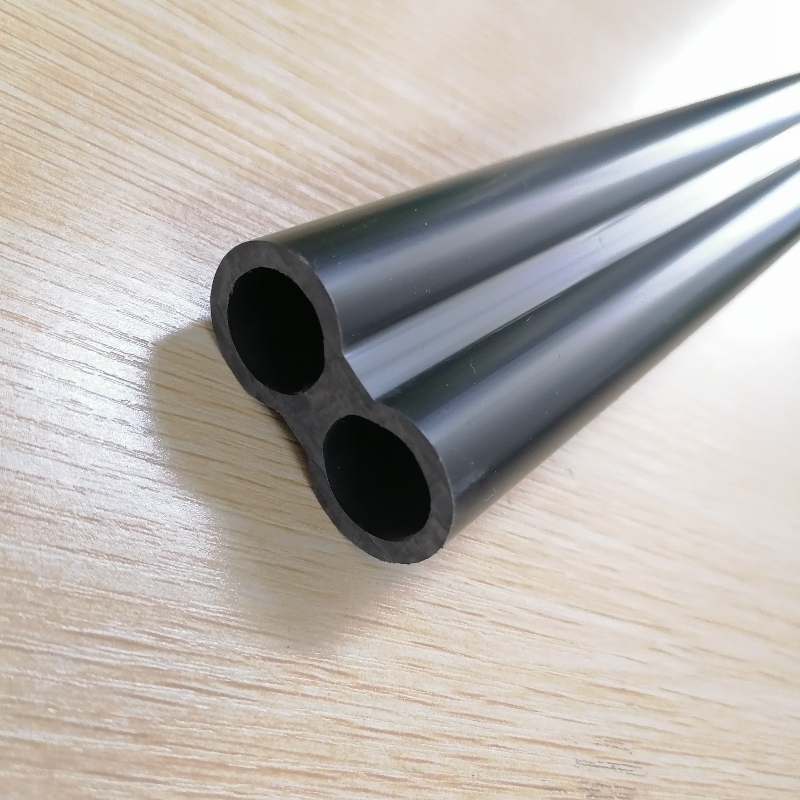 neobișnuită formă neagră pvc țeavă din plastic tub extrudat pvc pentru mâner