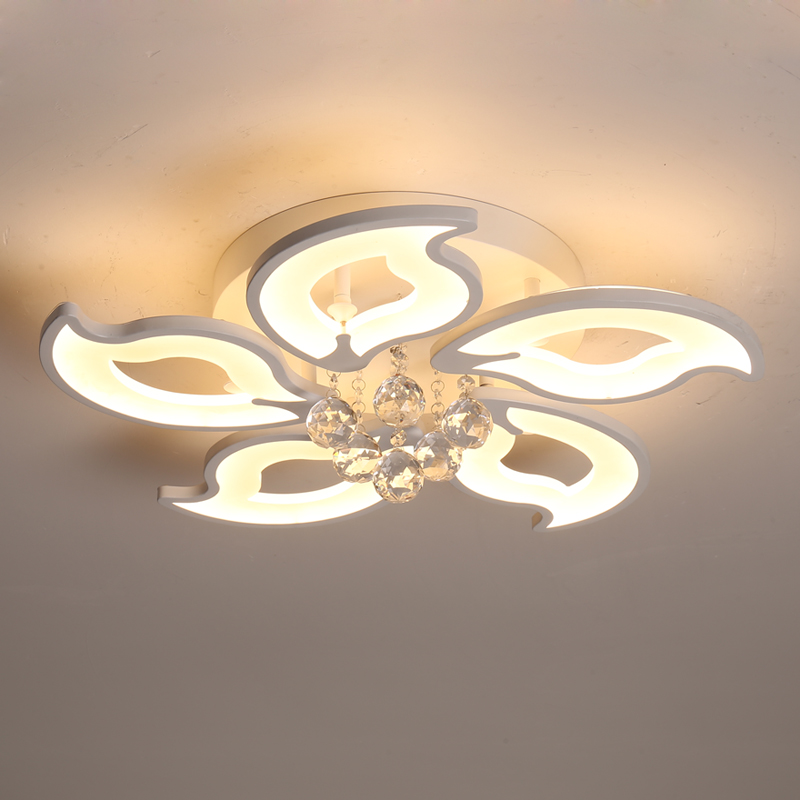 Plafonieră LED cu formă de floare de candelabru cu cristale cu 5/8/15 capete