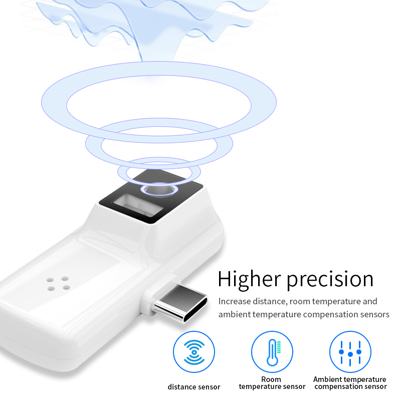 Sosire nouă: Termometru portabil cu telefon inteligent Măsurare mai convenabilă fără contact, cu precizie.