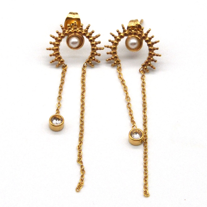 Cercei rotunzi, ciucuri, panglici cu panglică, lanțuri, pandantive, cercei drăguți, bijuterii China Ruifanbao fabrica de prelucrare a bijuteriilor