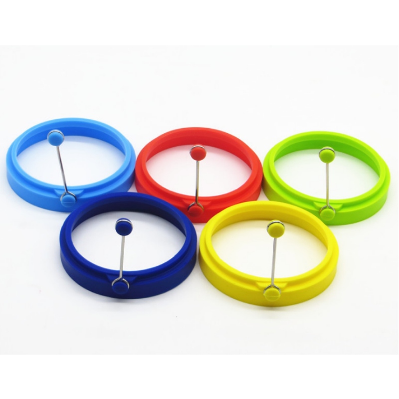 Omeletă rotundă din silicon mâner omletă din silicon mucegai DIY pungă ou inel din silicon ou