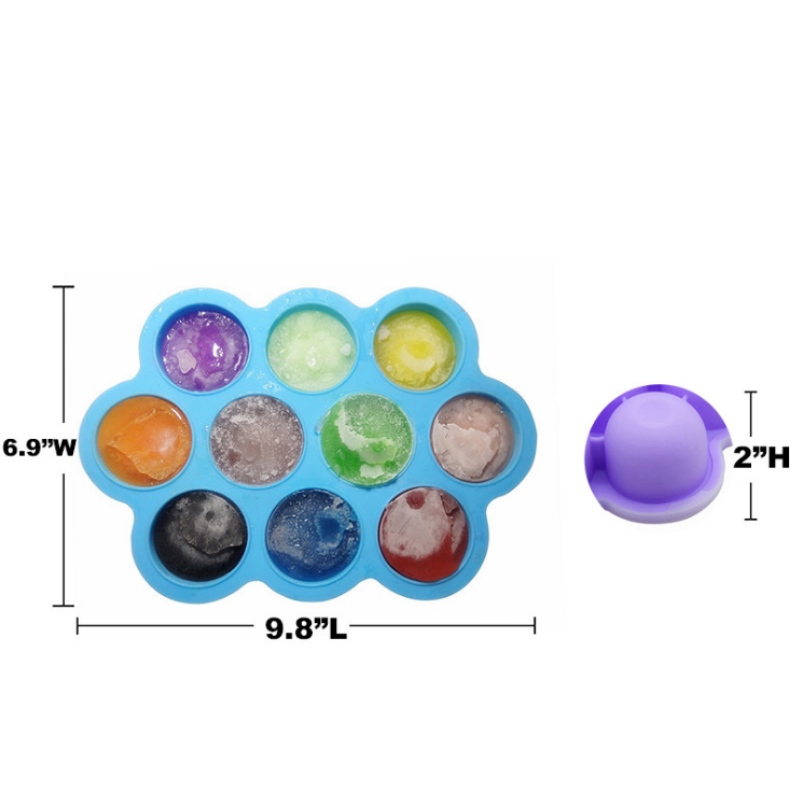 Silicon gel 10 gaură cutie de alimente complementare cutie de gheață cutie matriță matriță pentru sugari