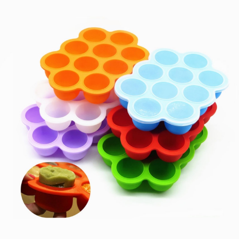 Silicon gel 10 gaură cutie de alimente complementare cutie de gheață cutie matriță matriță pentru sugari
