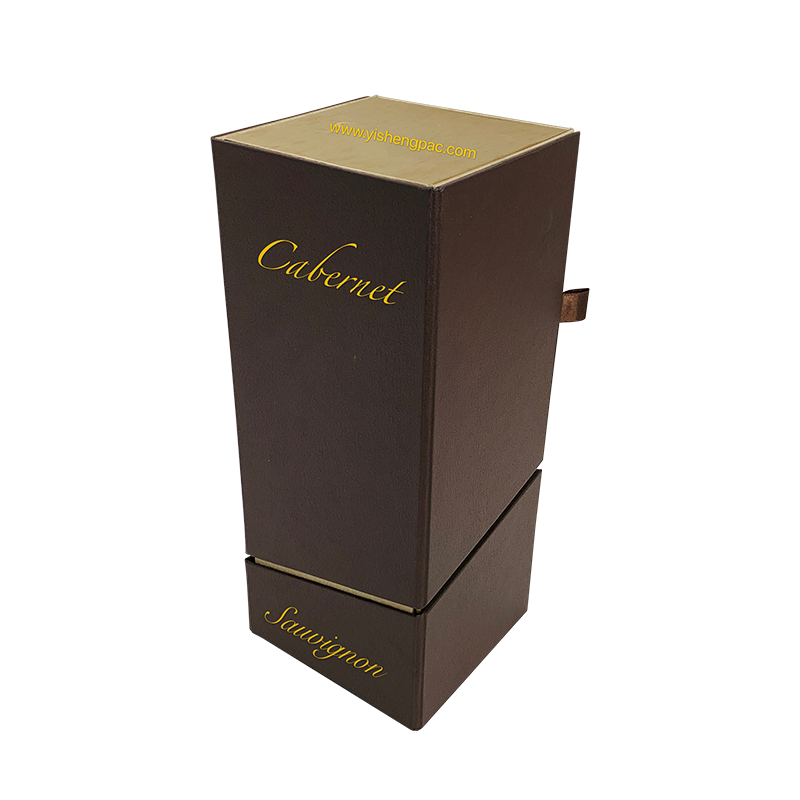 Cutie cadou de închidere magnetică pliabil maro pentru whisky