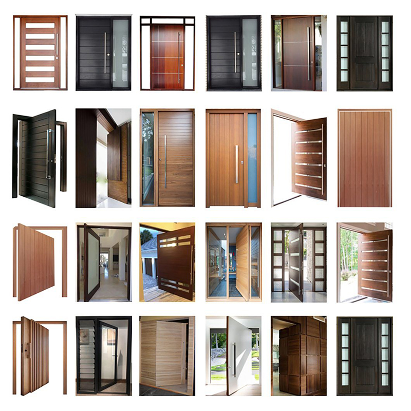 Personalizat principal lemn de lemn Exterior de lemn u Entrance u Usa Entrance Wood Door New Setts Main Double Modern Door Door Wood Door Wooden Chinese Factory Heshan Doors France Teakwood Wooden Double Entrance Door