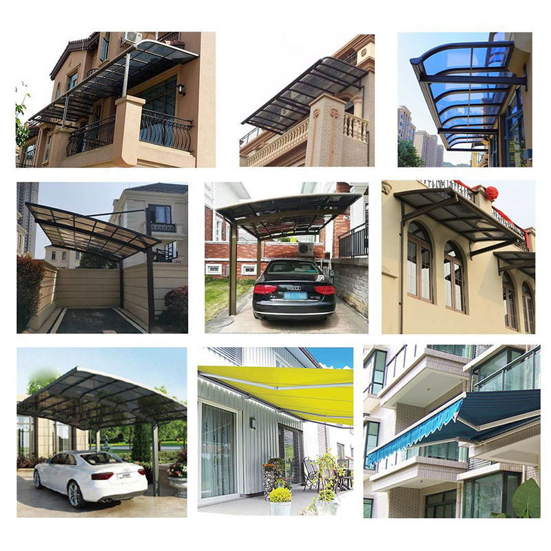 Personalizat pentru uşi şi terase Carport policarbonat comercial Canopie Carport multifuncţional Gazebo Carport multifuncţional de încărcare a zăpezii Aluminum Trage carpete Canopy Professional Outdoor Shed Villa Carport cu arc ac...