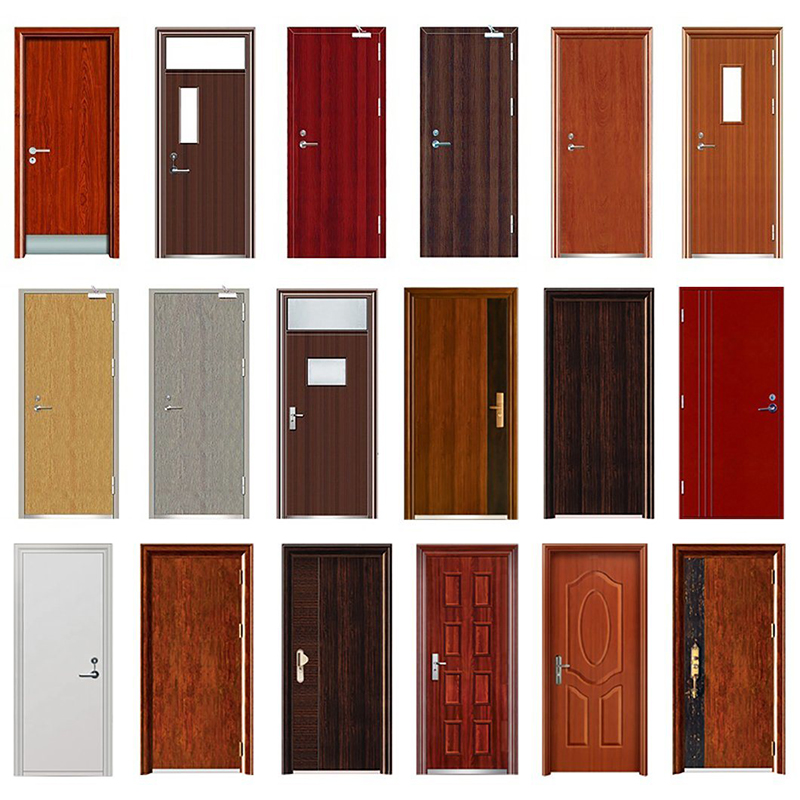 Security Door Multifunctional Puertas De Chapa Deluxe Single Swing Personal Design 0.5/1.0Mm Steel Security Door for Malaysia Professional Puertas De Chapa Galvanizada Precios Iron Gate Grill Design Us