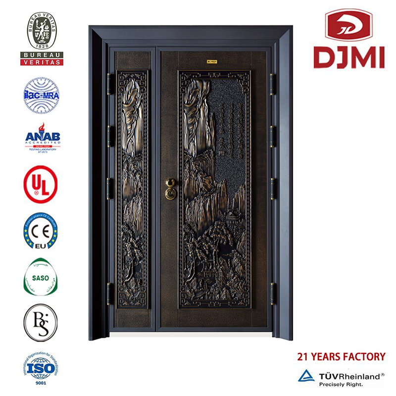New China Furnier Exterior Security Design Extern Steel Us Extrem Brand New Home Design For India Exterior Security Steel Door Hot Vanzarea uşilor principale de oţel Grill Design Intrare Double Leaf Steel Us Price