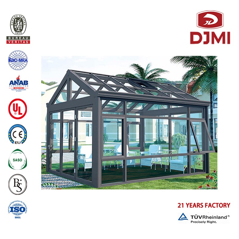 Brand New Aluminium Design Insuled Glass Sunroom Aluminium Sunroom Hot Vanding Aluminium Design Sunroom Sunroom Winter Graden Customized Agricole Tempered Glass House for Sunroom Garden Sun Room