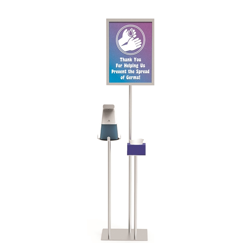 TMJ710 Floor Stand for Public Easy Assembly Iefty Metal Hand Sanitizer Afişează Rack