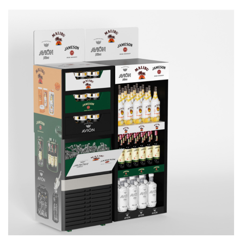 TMJ714 Producător personalizat multistrat Plastic Shelf Supermarket Milk Beverage Afișează Shelf Retail