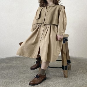 Design liber-montare Minimalist Styllish Casual Culoare Solid ă Imprimată culoare bumbac şi lenjerie supradimensionat personalizat 19572 Shirt Dresses +Waistcoat