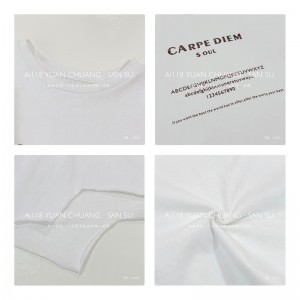 Design fără sudură Minimalist Round Collar stil cusut manșon Casual Solid culoare bumbac și lenjerie supradimensionat personalizat 12630 swatshirts