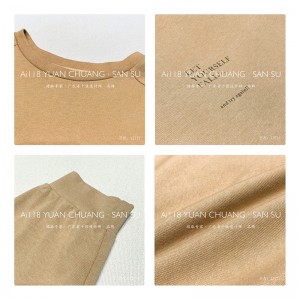 Design fără sudură Minimalist Round Collar stil cusute manșon Casual Solid culoare bumbac și lenjerie supradimensionat personalizat 12711 swatshirt