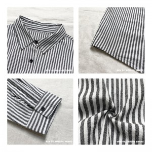 Design liber-montare Minimalist Styllish Casual Solid Color Striped Controled supradimensionat personalizat 17825 Tricou dungat vertical