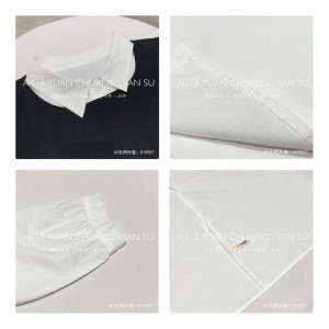 Design liber-montare Minimalist Styllish Casual Solid Color dungat Controlat personalizat supradimensionat 19507 Cămaşa lungă