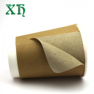 Pahare duble kraft de 12 oz Pahare de hârtie compostabile