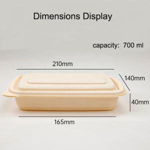 Ambalajul ecologic de ambalaj alimentar rapid cutie biodegradabilă recipient alimentar pentru amidon din porumb