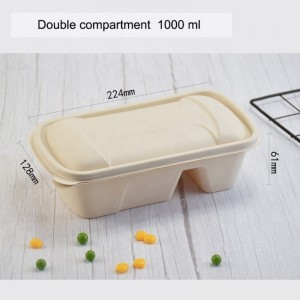 Cutie de ambalaj pentru alimente pentru amidon din porumb ecologică, degradabilă pentru prânz