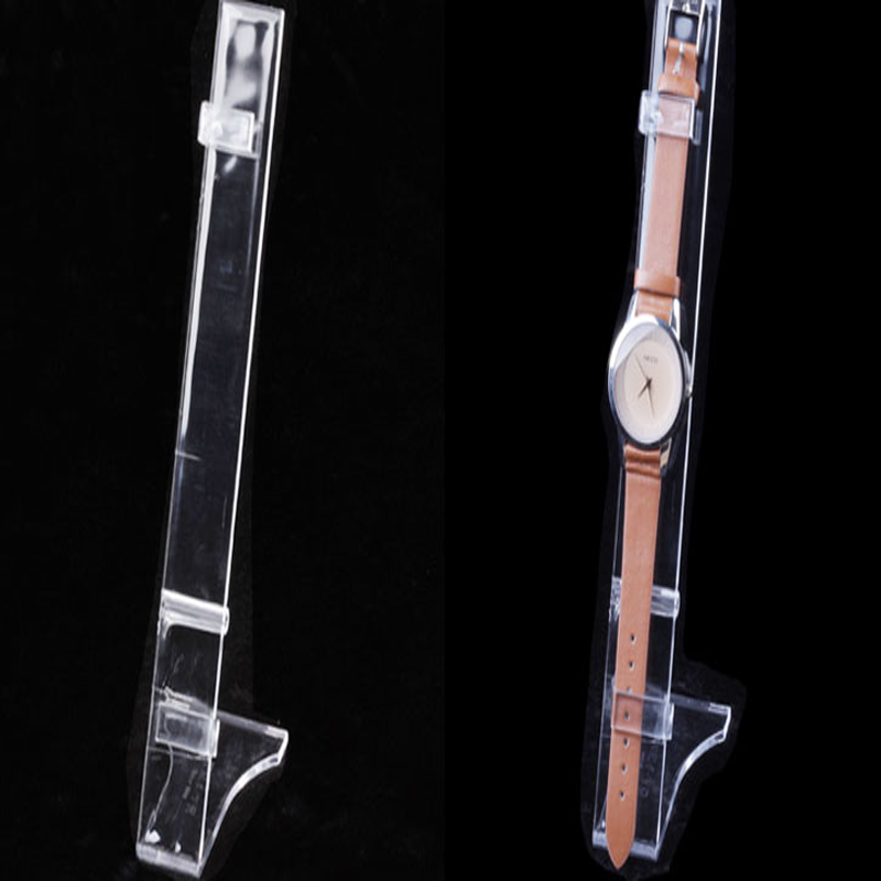 TMJ PP-587 Clear Acrilic Single Watch display Holder Rack Curved Plastic Wrist Watch Afișează standuri
