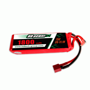HD POWER 1800mAh 75C 3S 11.1V baterie lipo