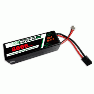 HD POWER 8000mAh 100C 2S 7.6V Hard case HV LiPO baterie