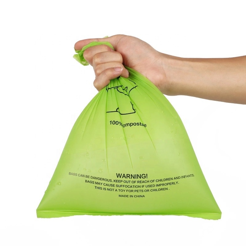 Saci de Poop pentru animale de companie Compensable Disposabile Eco Friendly Dog Poop Bags Cornamidon Biodegradabile Baguri